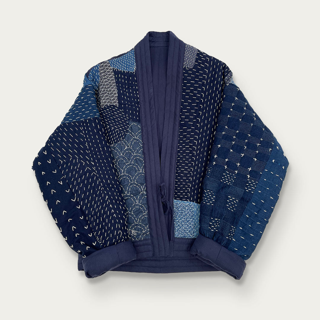 Sashiko/Boro inspired Hanten-Style Jacket