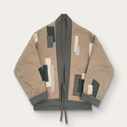 Sashiko-inspired Hanten-Style jacket