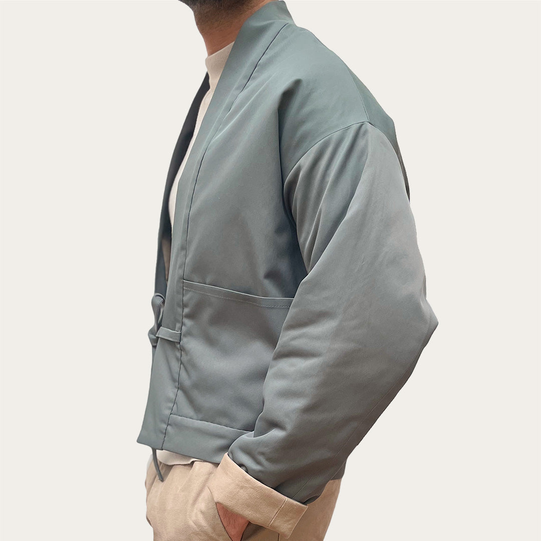 Sashiko-inspired Hanten-Style jacket